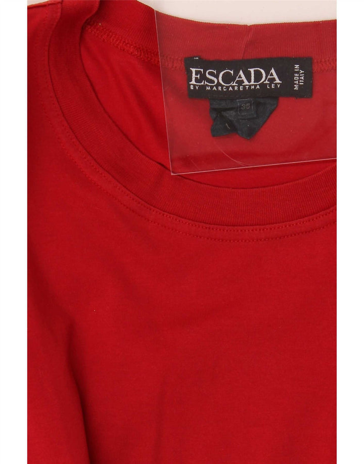 Escada Camiseta Hombre Talla Superior 38 Mediano Rojo Algodón
