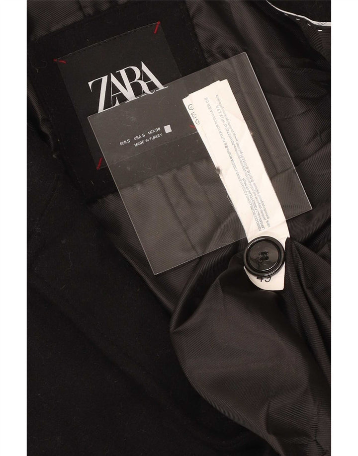 Zara Hombre Abrigo Reino Unido 36 Pequeño Negro