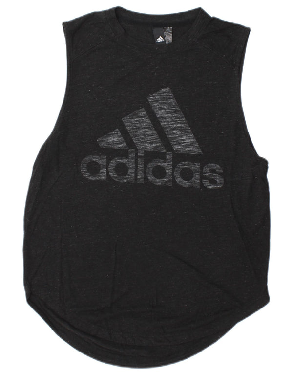 Adidas Mens Graphic Vest Top Pequeño Rayón Moteado Negro
