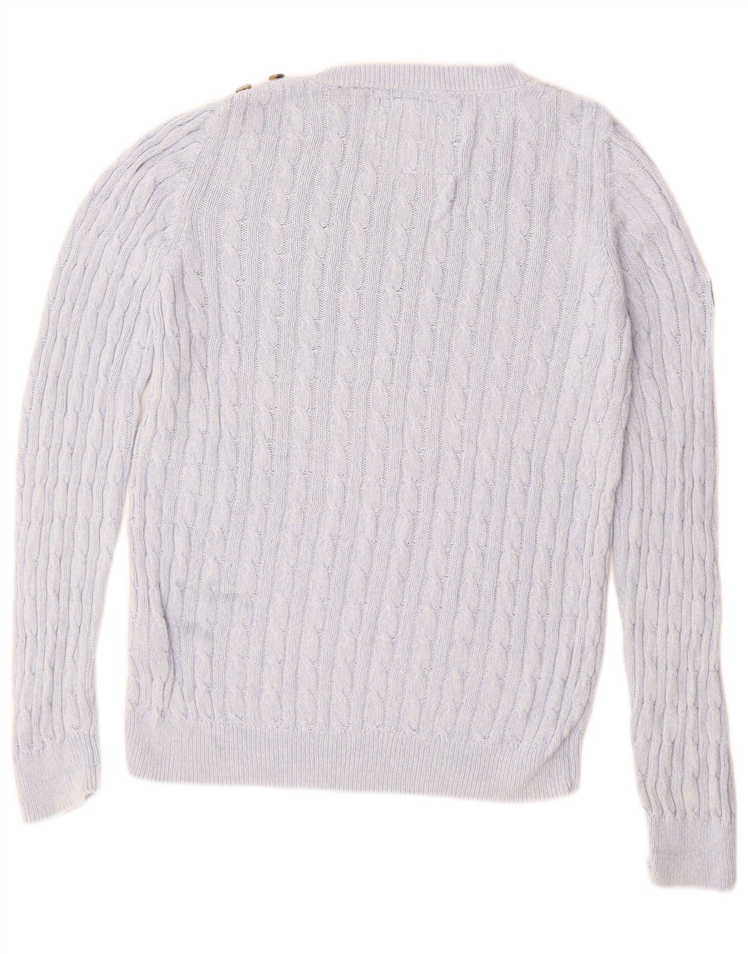 SUPERDRY Suéter tipo jersey con cuello barco para mujer UK 44 Algodón azul grande