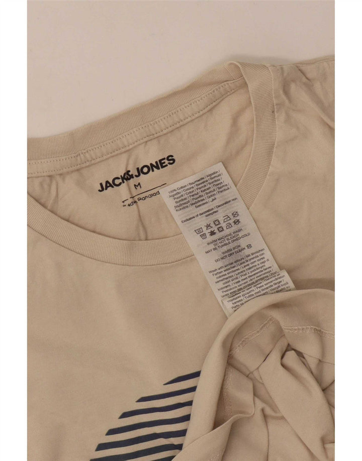 Jack & Jones Hombre Camiseta Gráfica Top Medium Off White Algodón