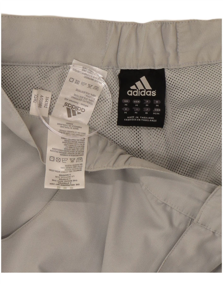 Adidas Pantalones cortos casuales para hombre mediano W34 poliéster gris