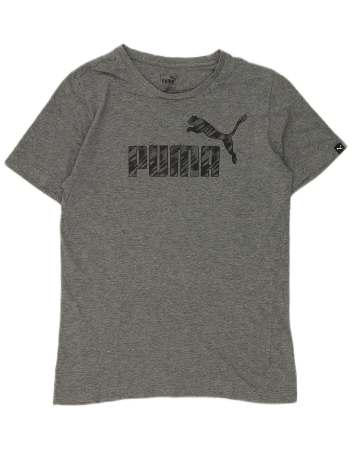 Puma - Camiseta gráfica para hombre, talla pequeña, gris