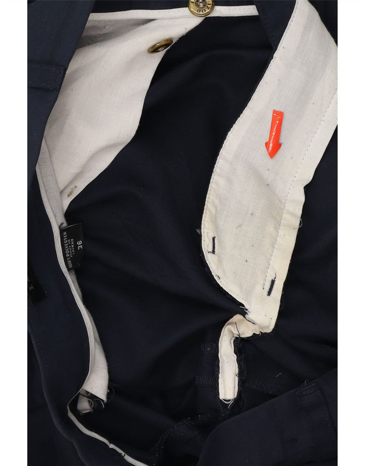 IZOD Mens Pegged Suit Trousers W36 L31 Navy Blue Polyester Vintage Izod and Second-Hand Izod from Messina Hembry 
