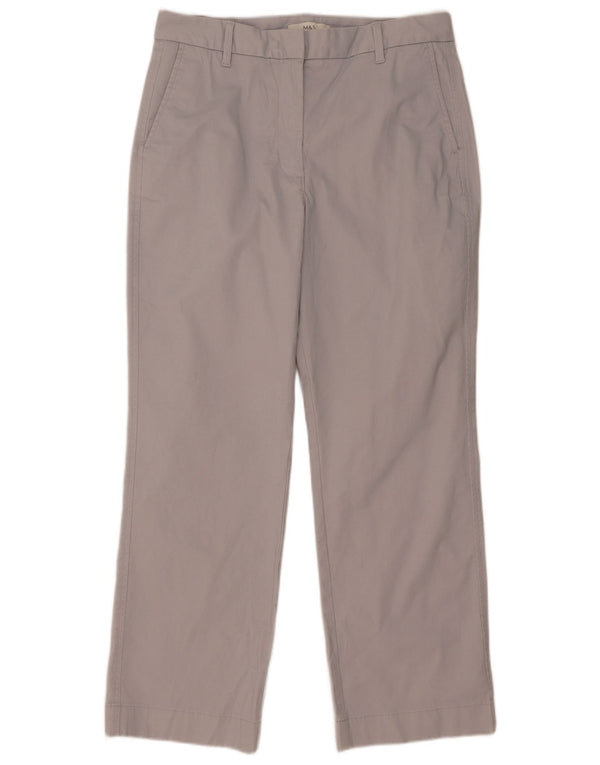 Marks & Spencer Pantalones chinos rectos para mujer UK 12 Medium W32 L28 Gris