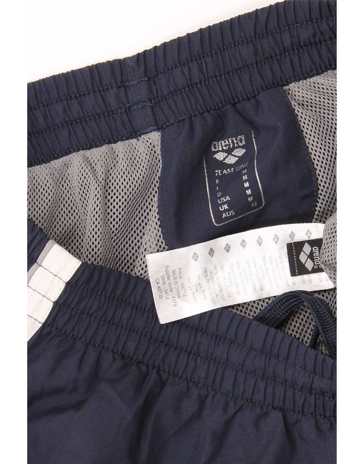 Arena Pantalón De Chándal Para Hombre Poliéster Color Block Azul Marino Medio