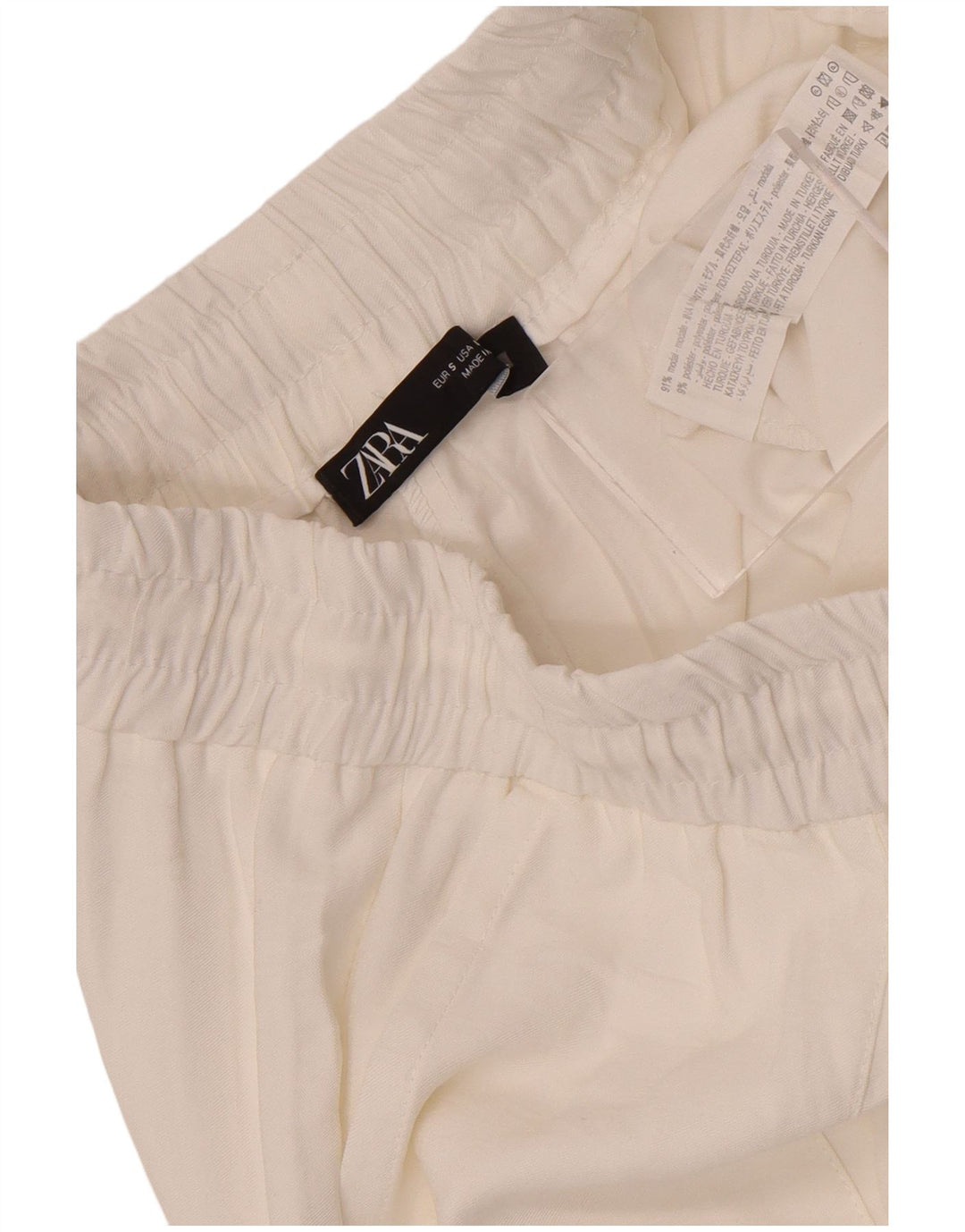 Zara Mujer Pantalones Cortos Pequeños W26 L25 Blanco Modal