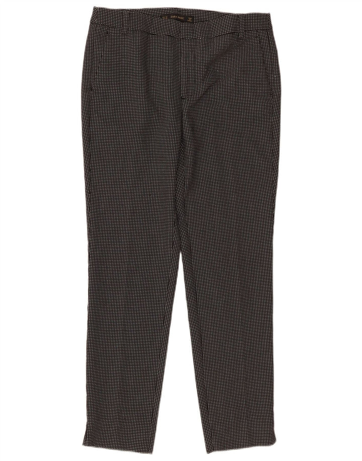 Zara Mujer Pantalón Chino Cónico Básico EU 34 2XS W24 L27 Black Check