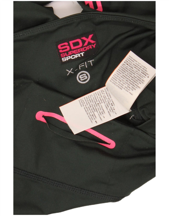 SUPERDRY Leggings gráficos para mujer UK 10 Small Green Polyamide