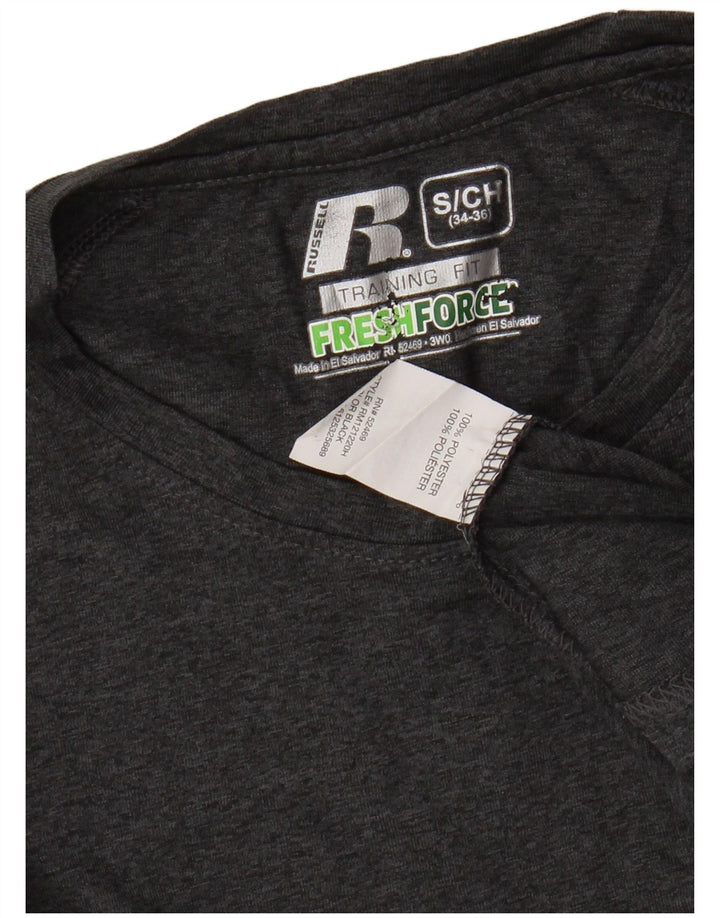 RUSSELL ATHLETIC Camiseta Dri-Power para hombre Top pequeño poliéster moteado gris