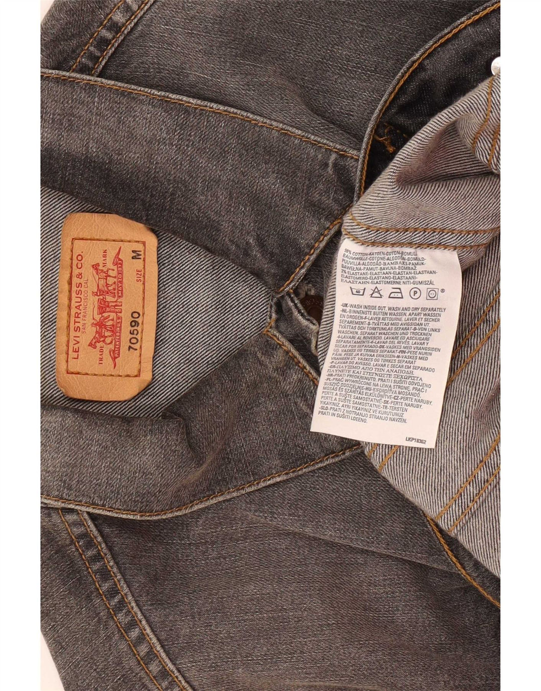 Levi's Chaqueta vaquera para hombre UK 38 Algodón gris medio