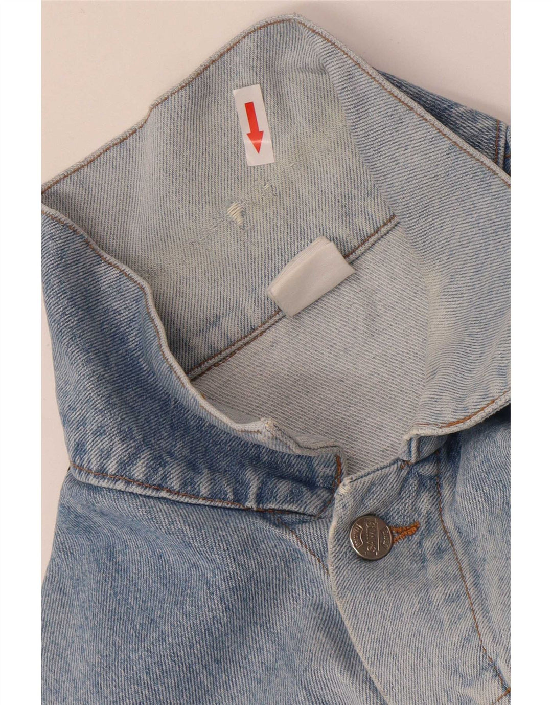Vintage hombres chaqueta de mezclilla Reino Unido 40 azul grande