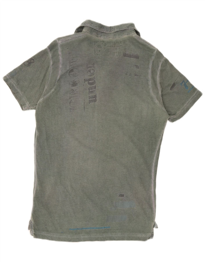 Diesel Hombre Polo Gráfico De Algodón Verde Medio