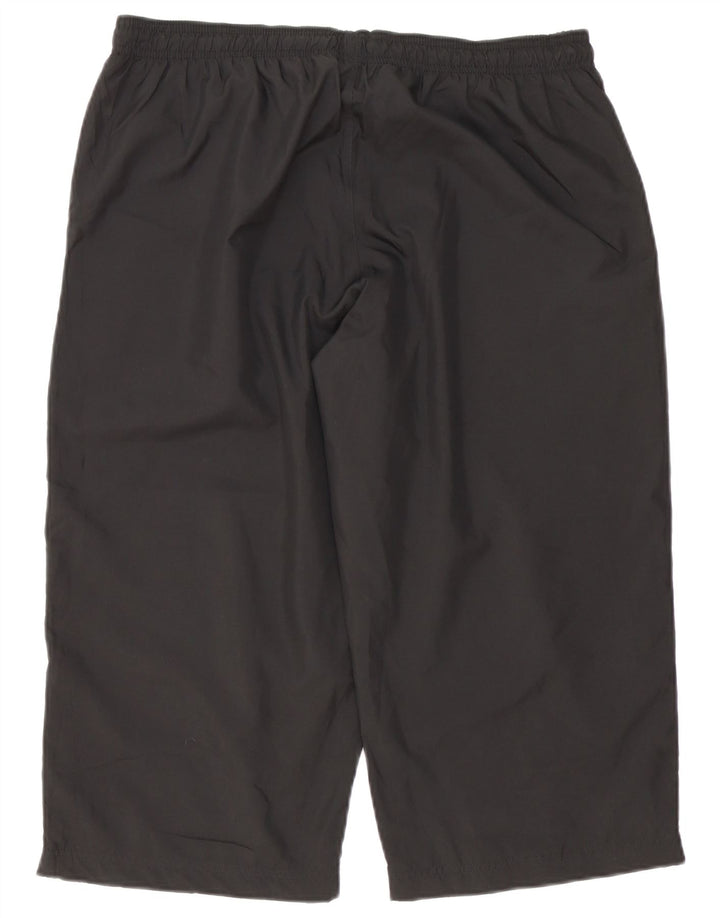 PUMA Pantalones de chándal capri para hombre, poliéster negro grande
