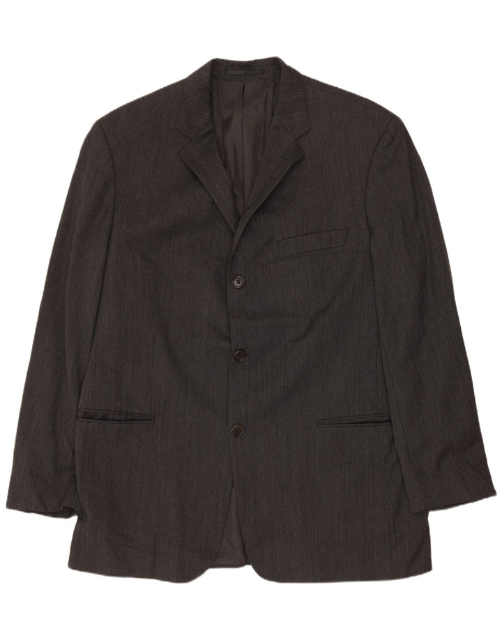 HUGO BOSS Chaqueta tipo blazer de 3 botones para hombre EU 54 2XL Lana gris