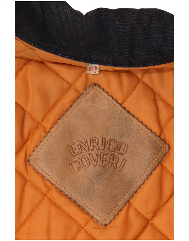 ENRICO COVERI Chaqueta acolchada militar vaquera para hombre IT 52 XL Azul marino