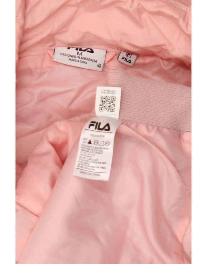 Fila Chaleco acolchado con capucha para mujer UK 44 Poliéster rosa medio