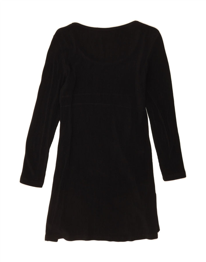 PHARD Womens Long Sleeve Basic Dress UK 12 Medium Black Viscose Vintage Phard and Second-Hand Phard from Messina Hembry 