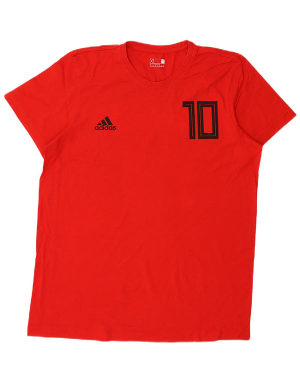 Adidas Mens Salah Graphic T-Shirt Top XL Red