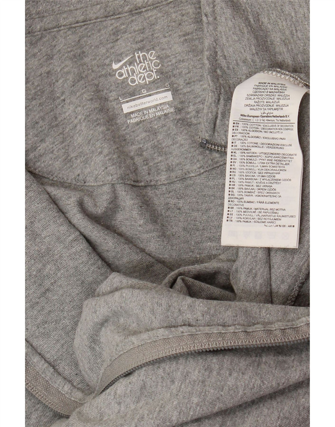 NIKE Mens Graphic Chándal Top Chaqueta Grande Gris Algodón