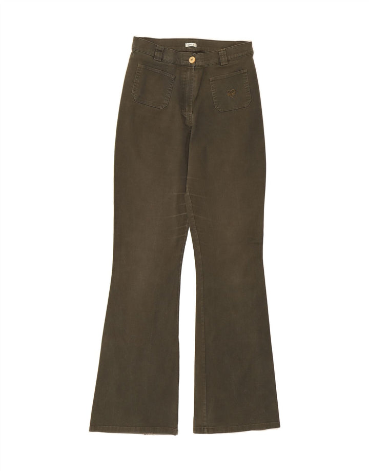ONYX Womens Bootcut Jeans W26 L31 Khaki Cotton Vintage Onyx and Second-Hand Onyx from Messina Hembry 
