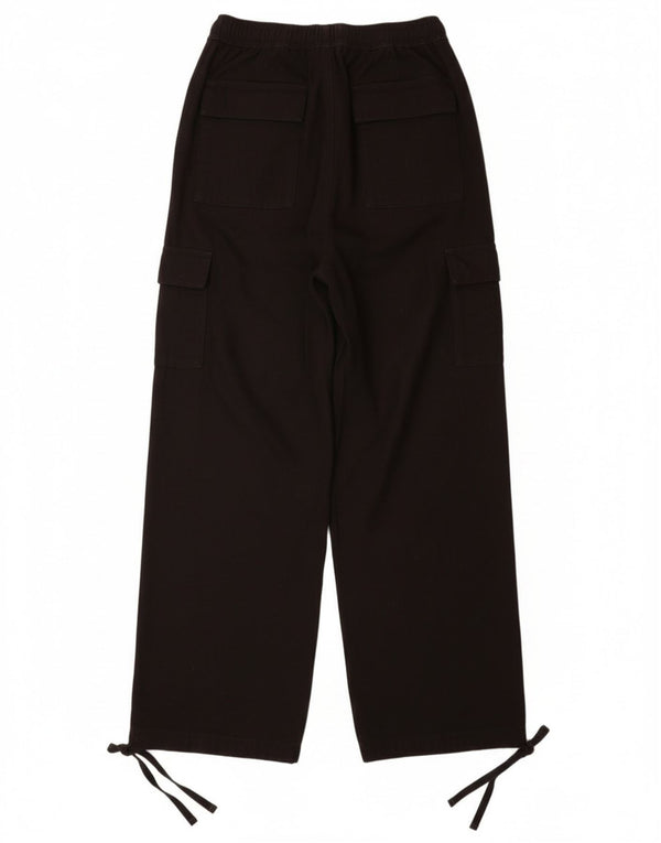 Ellesse Pantalones cargo rectos para mujer UK 6 XS W26 L30 Algodón negro