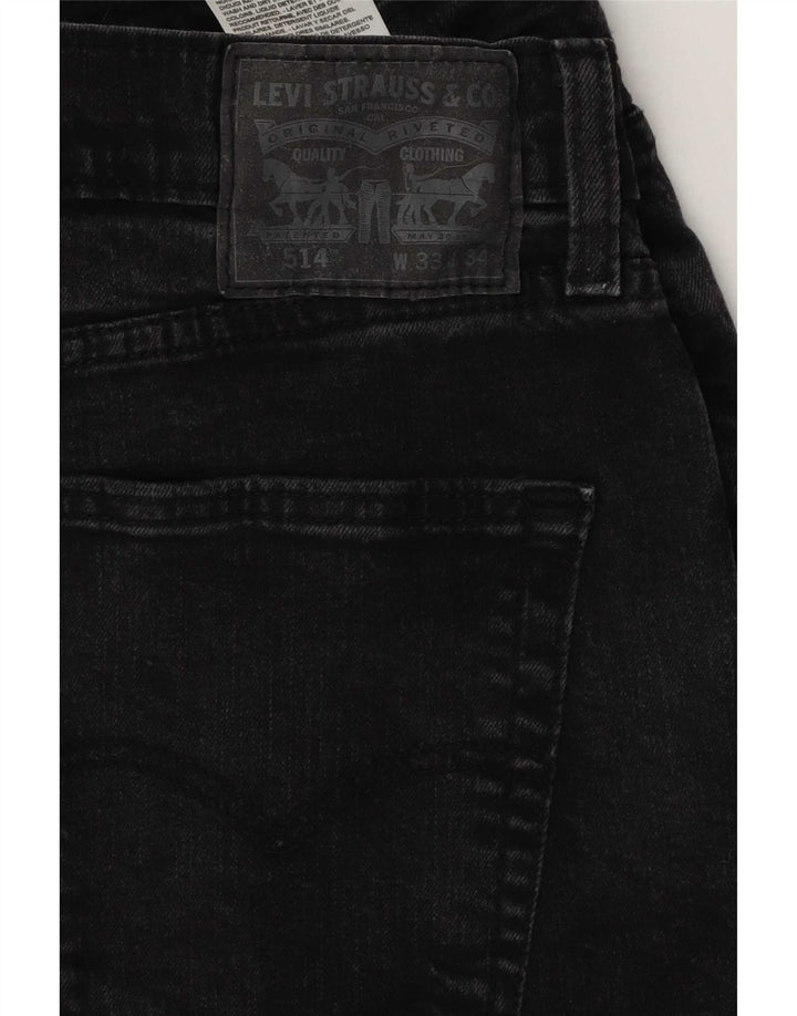 Levi's Vaqueros rectos 514 para hombre W33 L34 Algodón negro