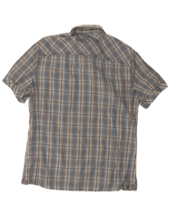 PEPE Jeans Camisa Slim Fit De Manga Corta Para Hombre De Algodón A Cuadros Azul Medio