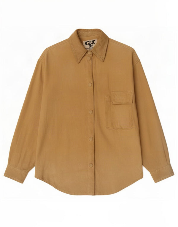 Camisa de ante vintage para mujer IT 42 Beige medio