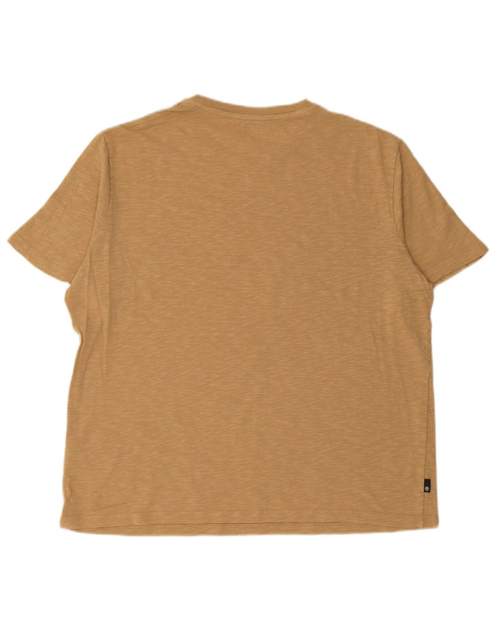 TIMBERLAND Camiseta estampada auténtica para hombre Top de algodón moteado en beige medio