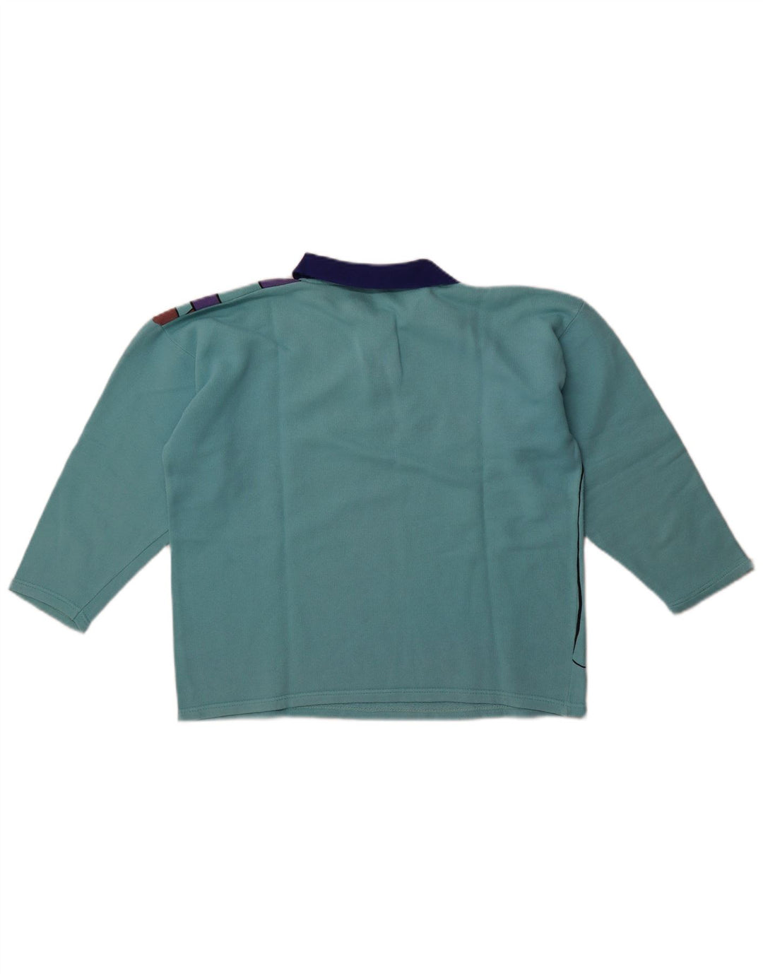 Vintage mujer oversize 3/4 manga sudadera jumper Reino Unido 14 azul medio