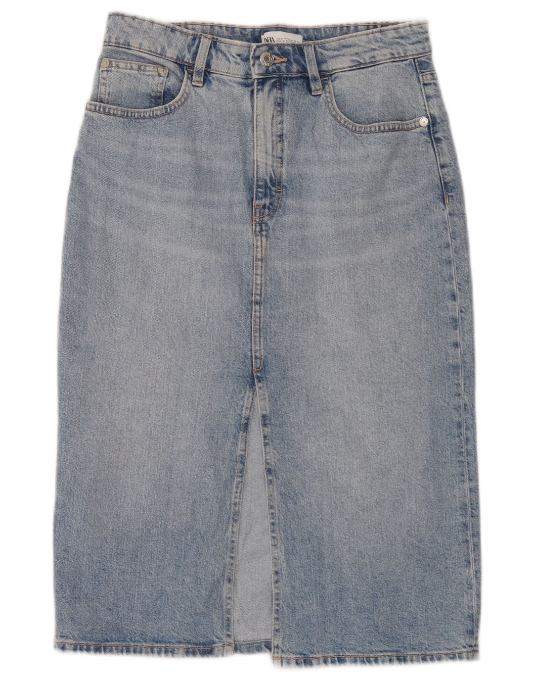 Zara Mujer Falda Vaquera Mediana W28 Azul
