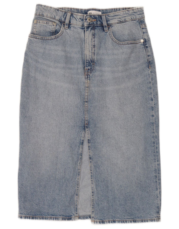 Zara Mujer Falda Vaquera Mediana W28 Azul