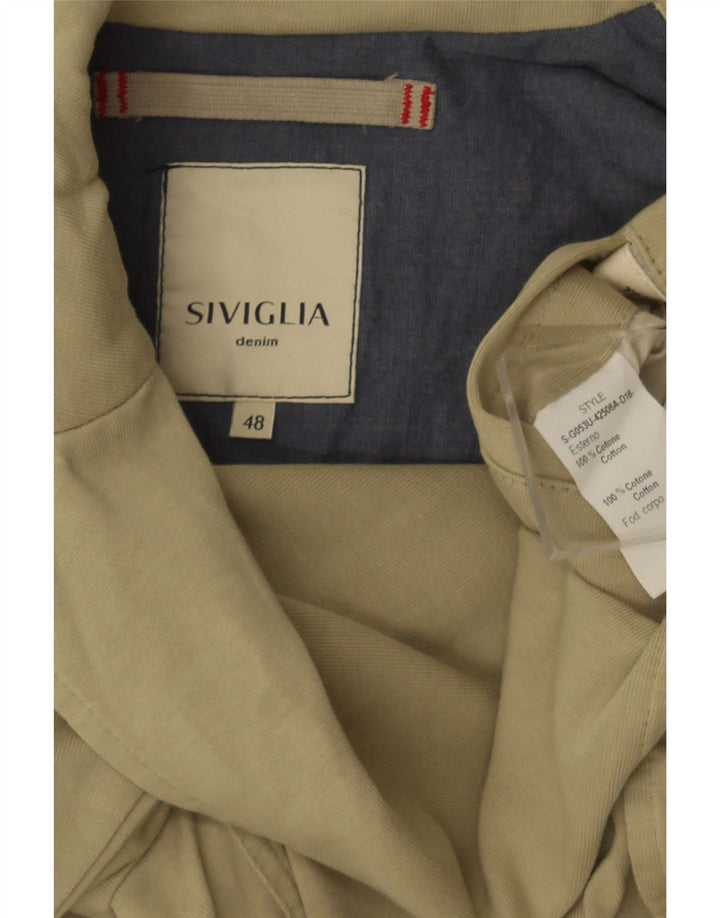 SIVIGLIA Chaqueta tipo blazer de 3 botones para hombre IT 48 Algodón verde medio