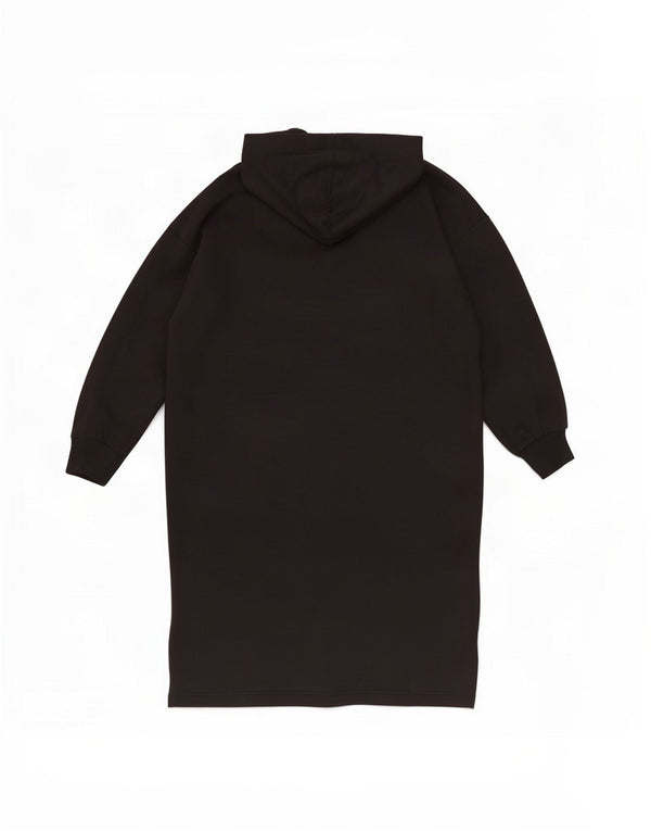 Monki Vestido con capucha extragrande de manga larga para mujer UK 40 Small Algodón negro