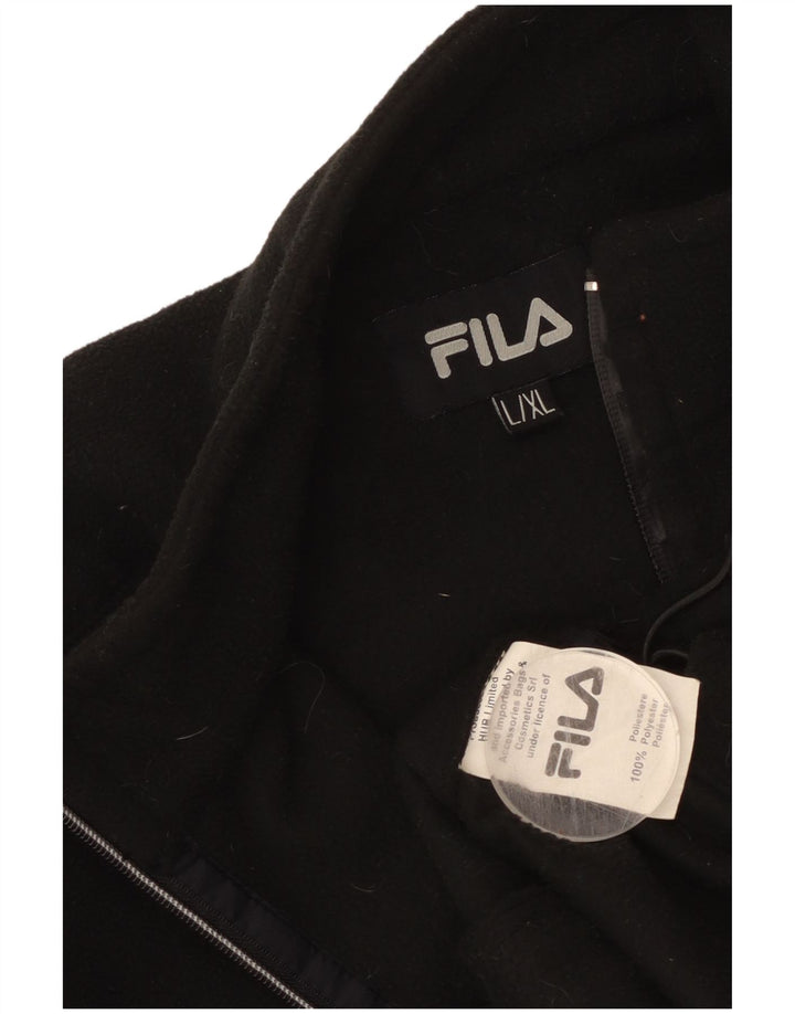 FILA Chaqueta polar para hombre UK 40 Large Poliéster negro