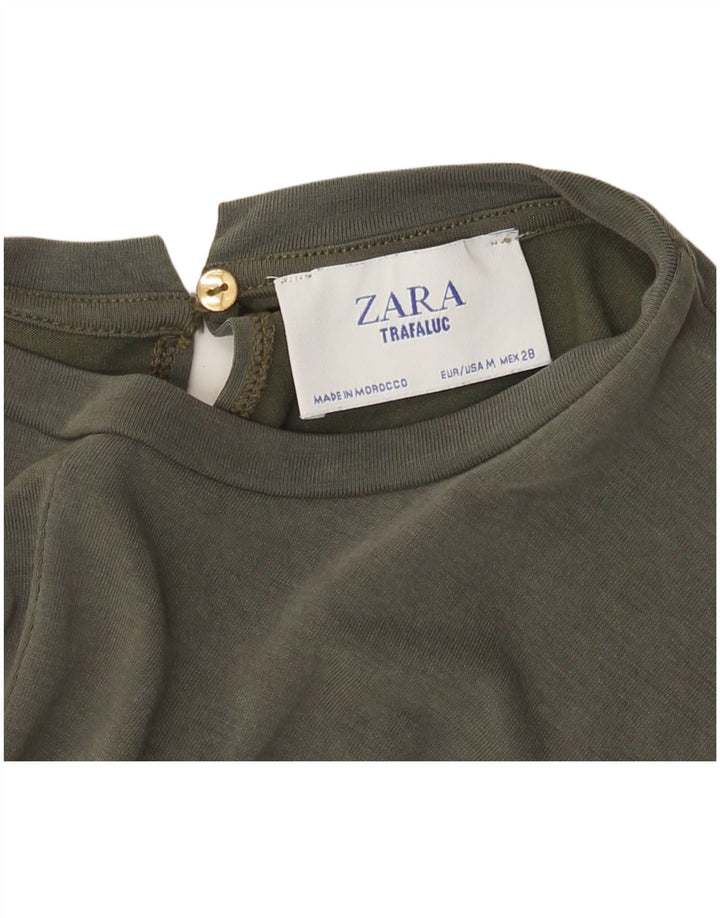 Zara Mujer Trafaluc Mono Corto Sin Mangas UK 44 Medium Caqui