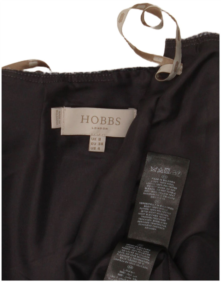 Hobbs Falda lápiz para mujer UK 8 Small W28 Lana a cuadros gris