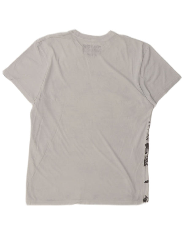 Vans Camiseta con gráfico de ajuste personalizado para hombre Top mediano de algodón blanco