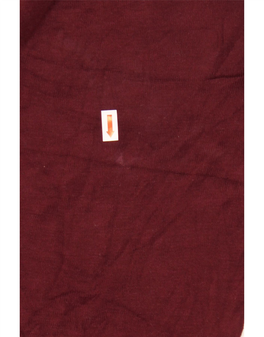 ZARA Jersey corto con cuello barco para mujer UK 46 Large Borgoña Viscosa