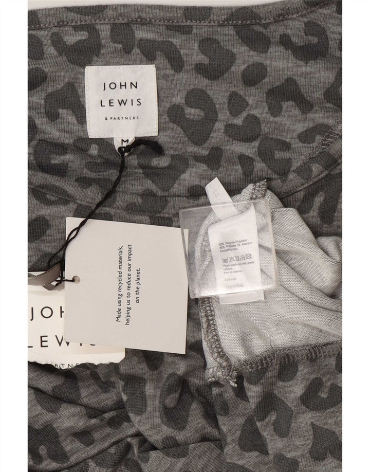 John Lewis - Sudadera para mujer, talla 44, color gris medio, estampado animal