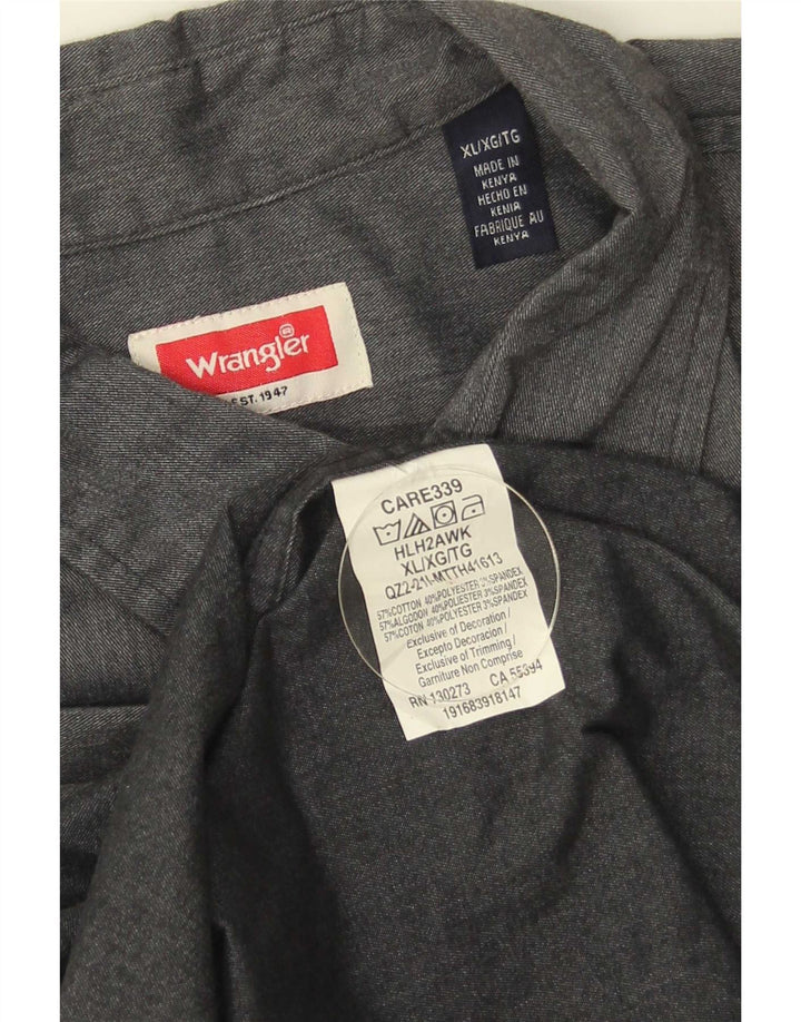 Camisa Wrangler Hombre XL Algodón Gris