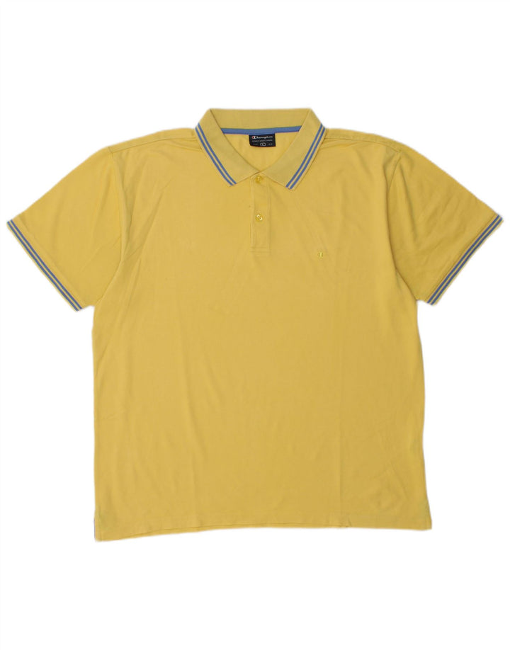 Champion Polo Para Hombre De Algodón Amarillo Grande