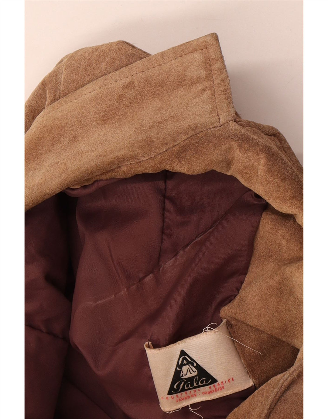 Vintage mujer 3 botones ante Blazer chaqueta Reino Unido 16 grande beige
