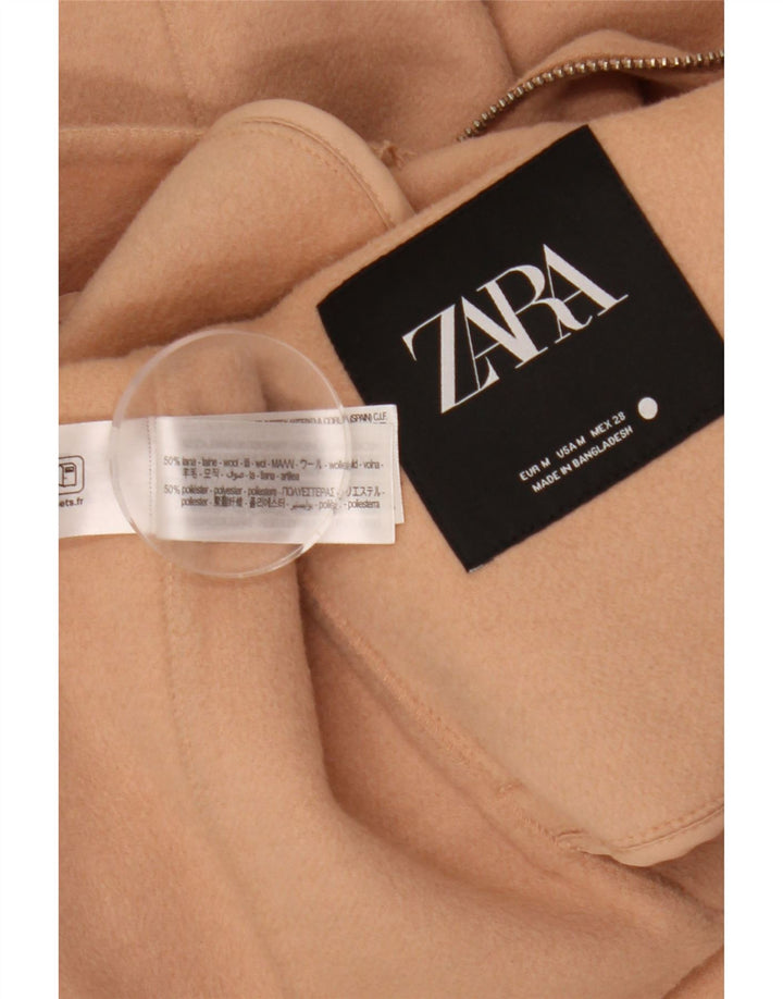 Zara Mujer Chaqueta Bomber UK 40 Lana Naranja Mediana