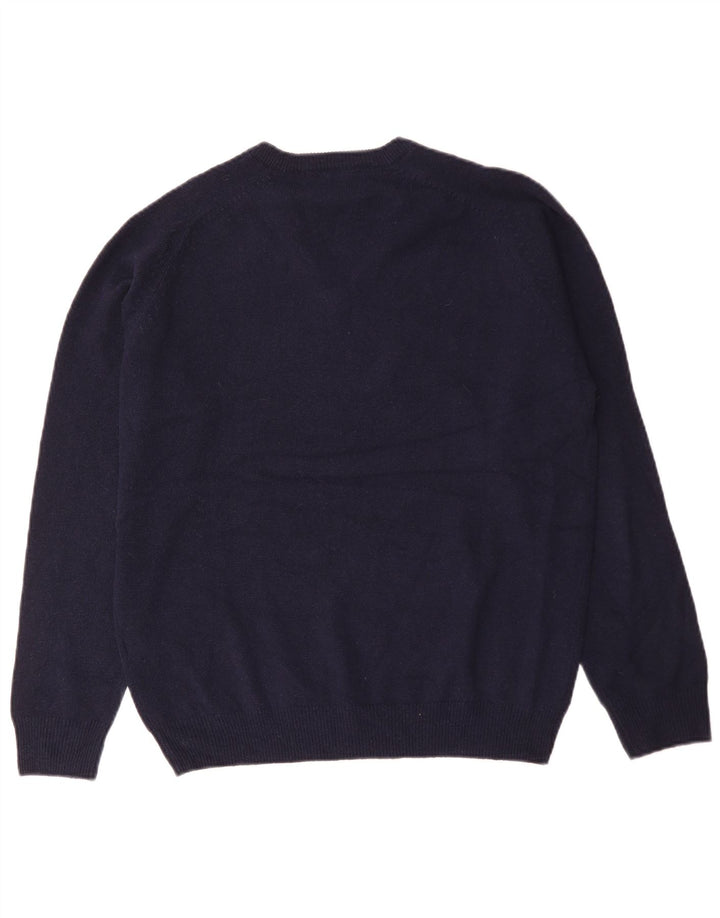 Marks & Spencer Jersey de corte regular con cuello en V para hombre Azul marino mediano