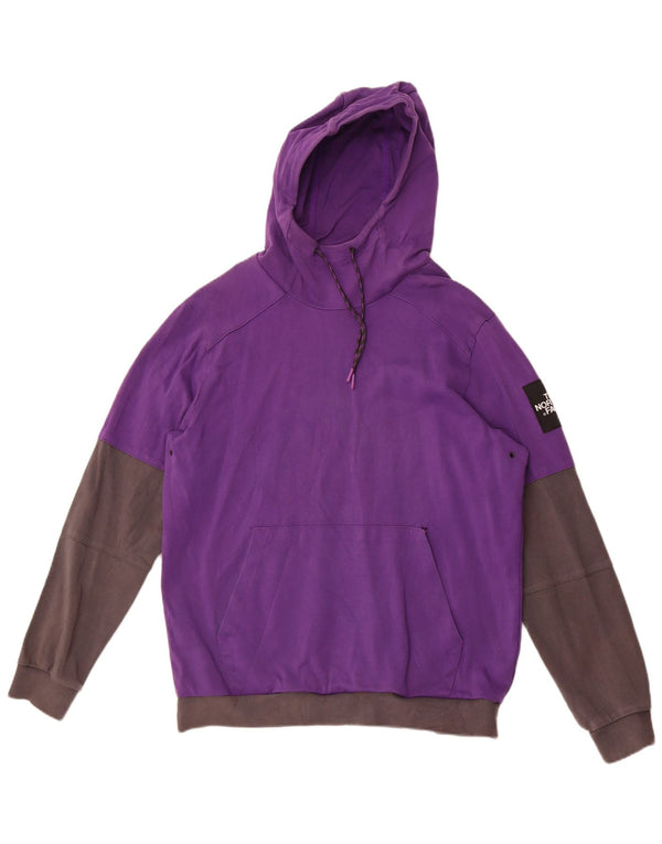 The North Face Jersey con capucha y estampado gráfico de algodón color block en morado grande para hombre