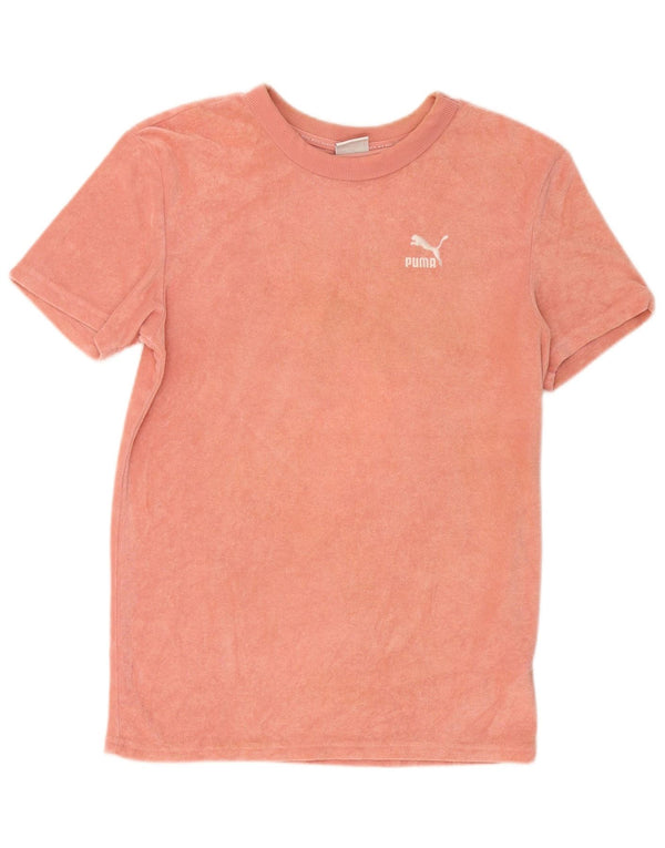 Puma Camiseta De Terciopelo Para Hombre Top XS Algodón Rosa