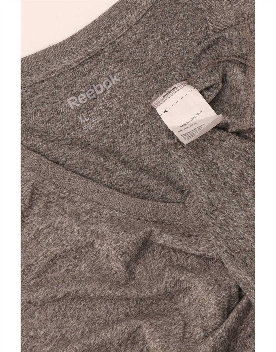 Reebok Camiseta para mujer Top UK 46 Grande Gris Poliéster