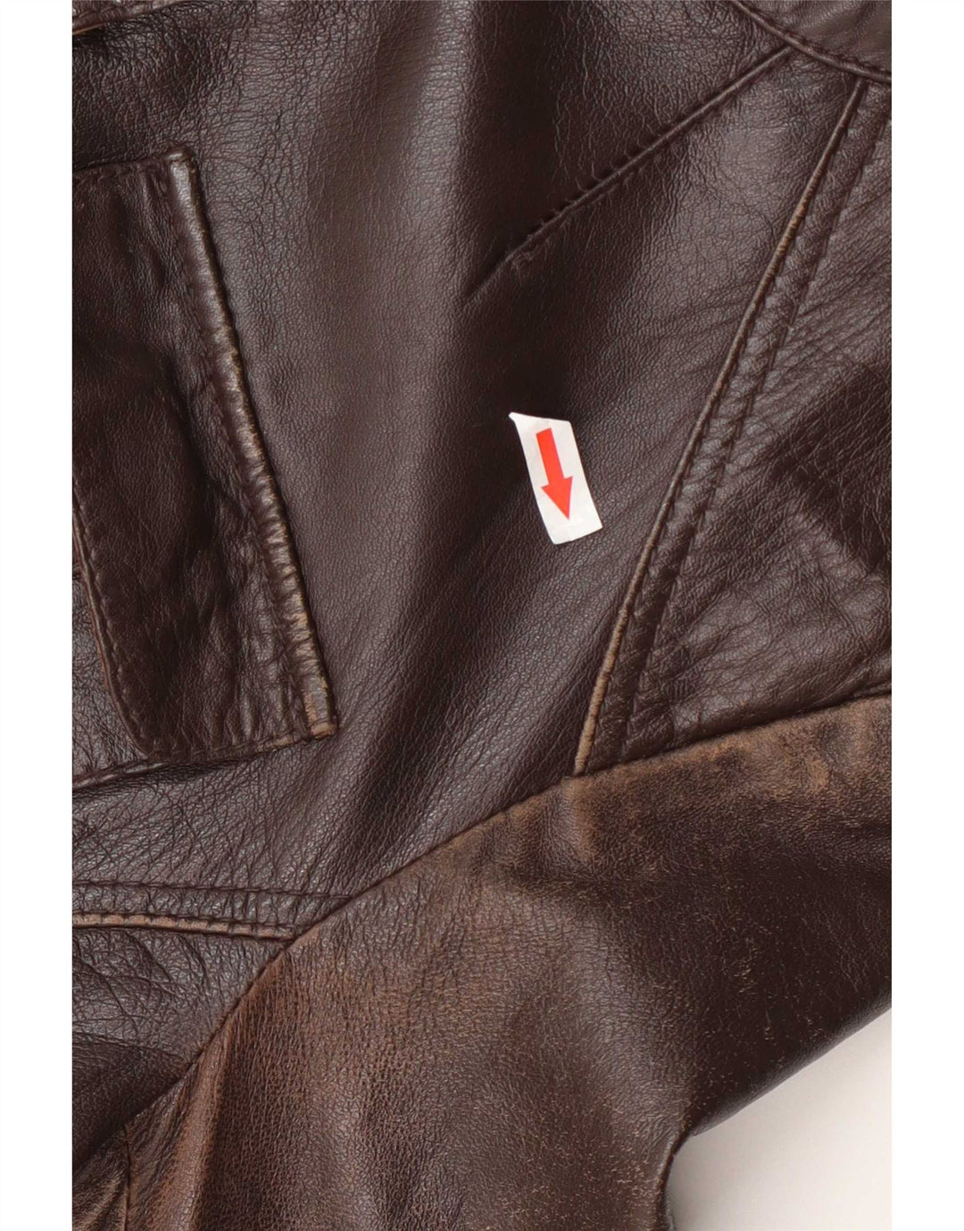 Chyston Chaqueta utilitaria de cuero para mujer UK 42 Marrón medio